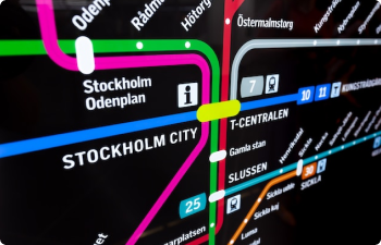 Map of Stockholm´s metro stations